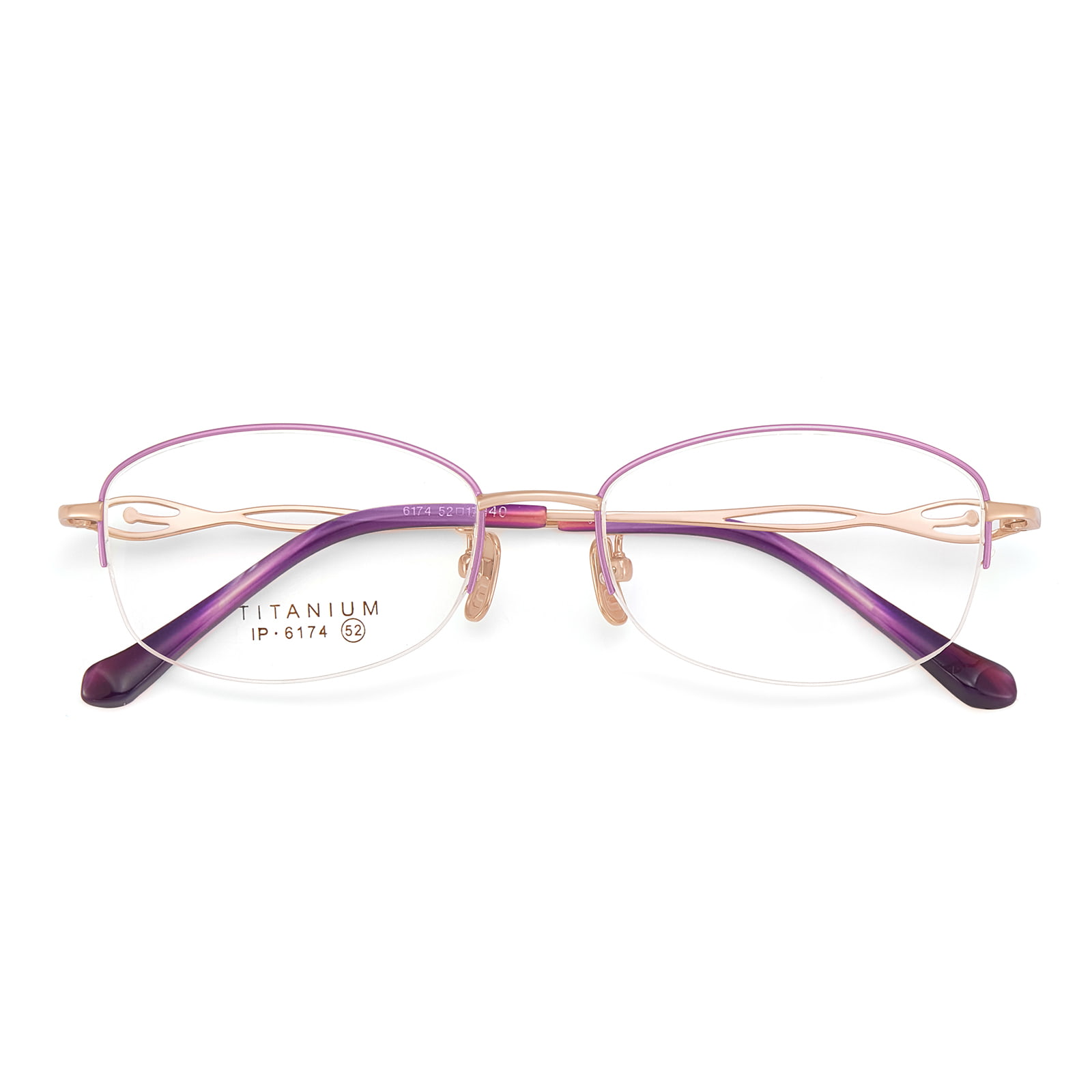 Kính titan nguyên chất kim cương nửa khung 6174