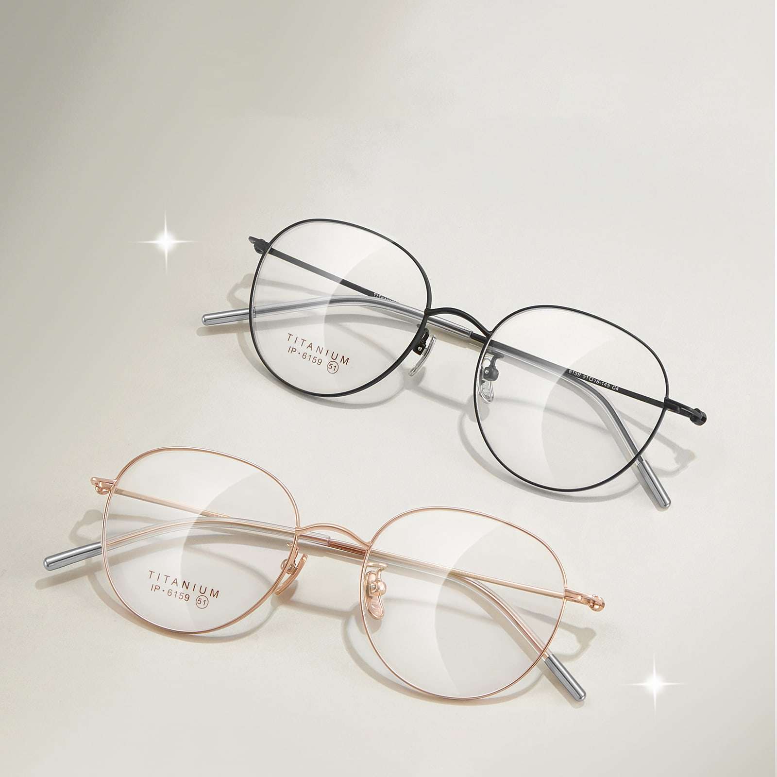 Kính titan mịn hình bầu dục 6159