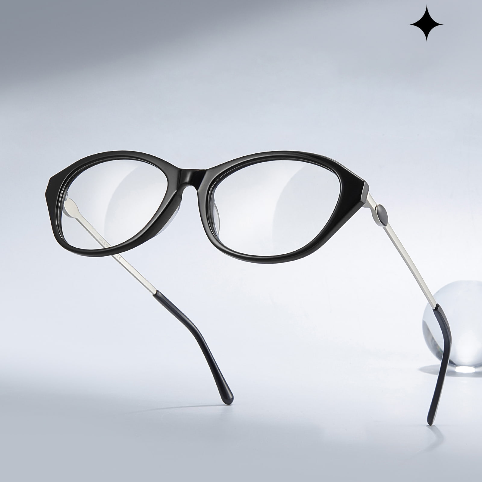 BC2039 Kính Acetate nhẹ mắt mèo cổ điển